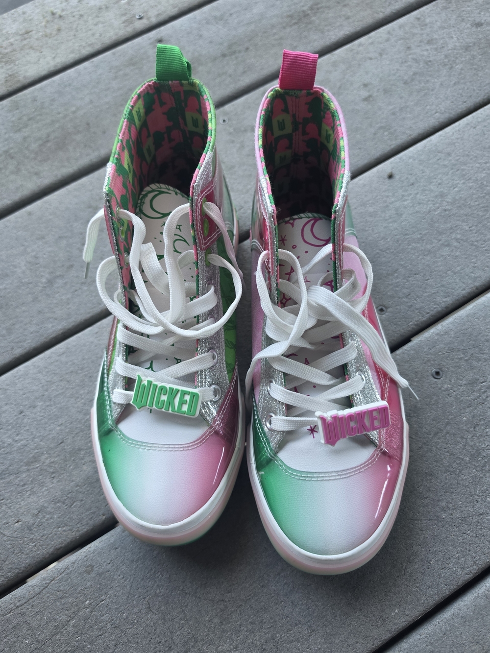 Wicked Playful High-Top Kids' Sneakers in Pink & Green